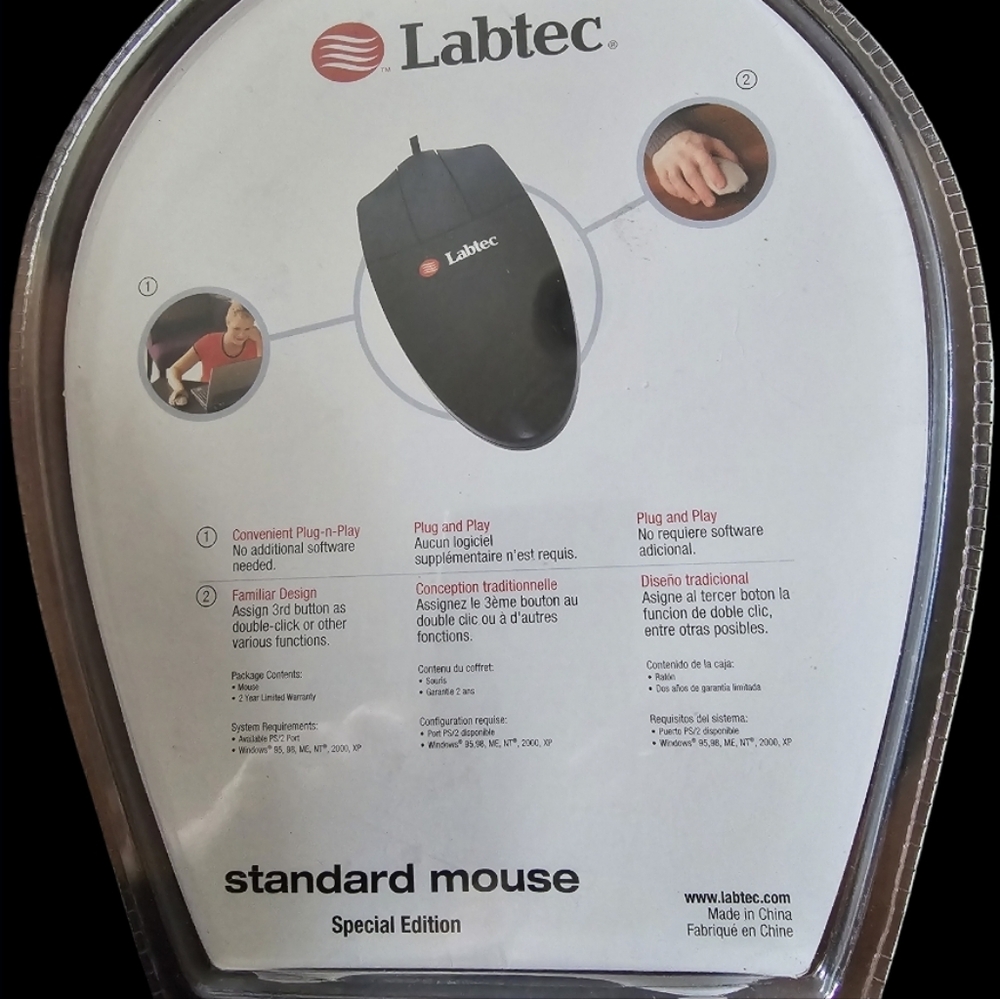 3 Button Standard Mouse-New-Special Edition-by Labtec - Picture 3 of 5